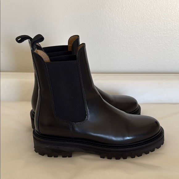 Black Leather Chelsea Boots - Picture 4 of 5